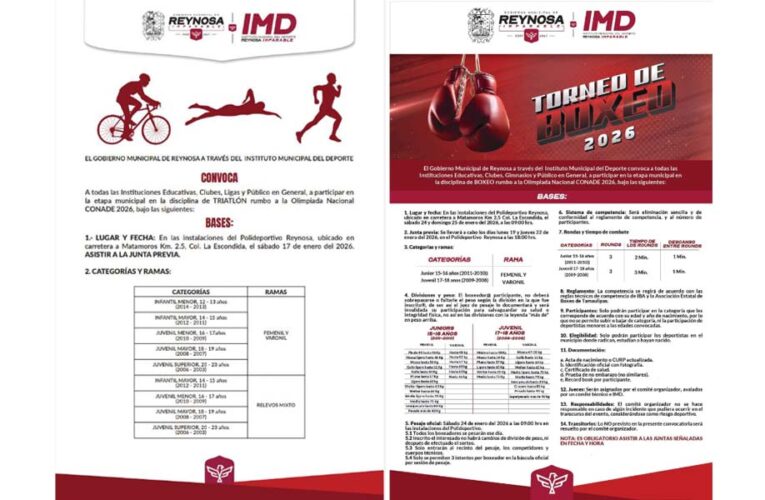 Convocatorias abiertas para la Olimpiada Municipal