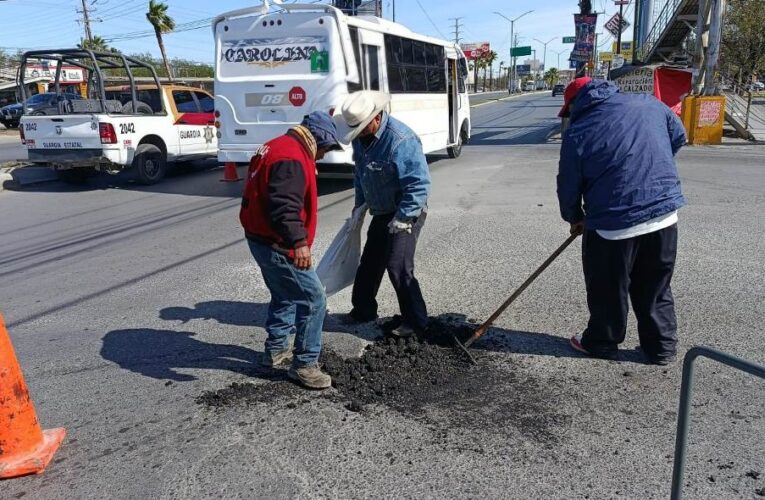 Rehabilitó Servicios Públicos de Reynosa intersección del bulevar Hidalgo en Las Cumbres