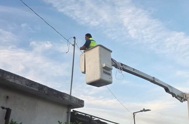 Imparable rehabilitación del alumbrado público en Reynosa