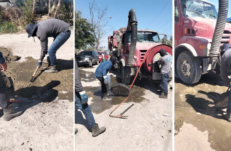 Realizó COMAPA limpieza y sondeo de drenaje sanitario en Balcones de Alcalá