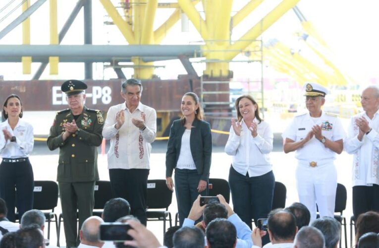 Acompaña Américo Villarreal a Claudia Sheinbaum en conmemoración de la Expropiación Petrolera