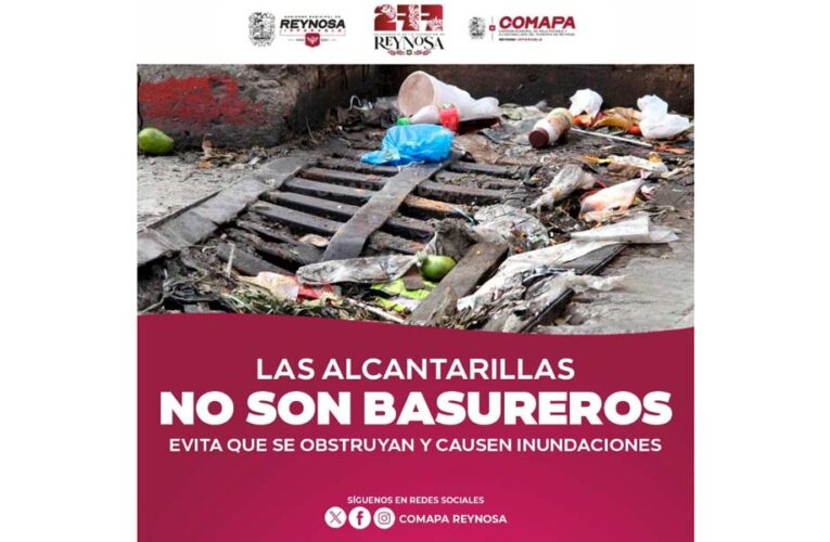 Exhorta COMAPA a evitar tirar basura en alcantarillas para prevenir obstrucciones