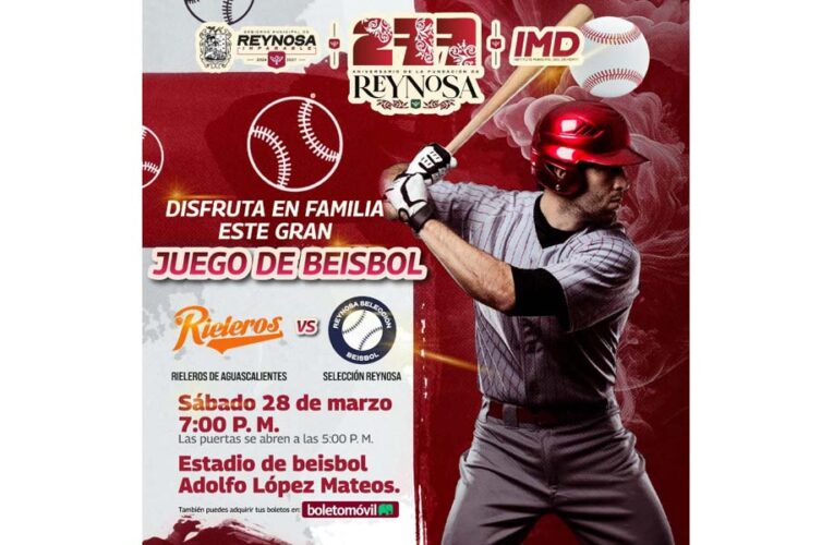 Enfrentarán Rieleros de Aguascalientes a la Selección de Beisbol de Reynosa