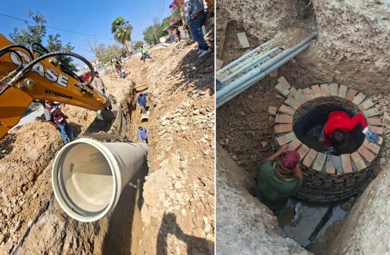 Avanza COMAPA en rehabilitación de red sanitaria en la colonia Benito Juárez