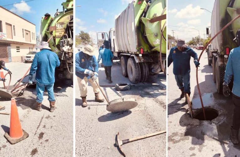 Realizó COMAPA Reynosa mantenimiento sanitario en Balcones de Alcalá