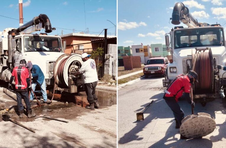 Realizó COMAPA mantenimiento en red sanitaria del fracc. Los Almendros
