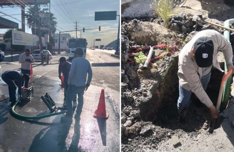 Reparó COMAPA fugas de agua potable en distintos sectores de la ciudad