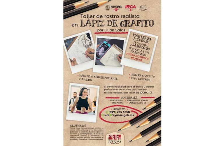Promueve Gobierno de Carlos Peña Ortiz taller gratuito de dibujo realista