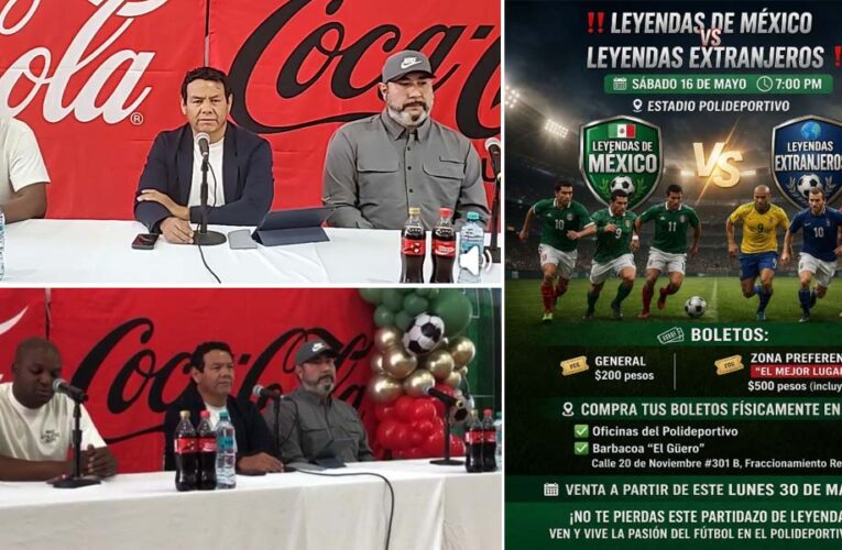 Deleitarán a reynosenses Leyendas del Futbol