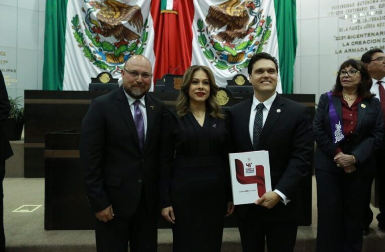 Recibe Congreso de Tamaulipas Cuarto Informe del gobernador Américo Villarreal