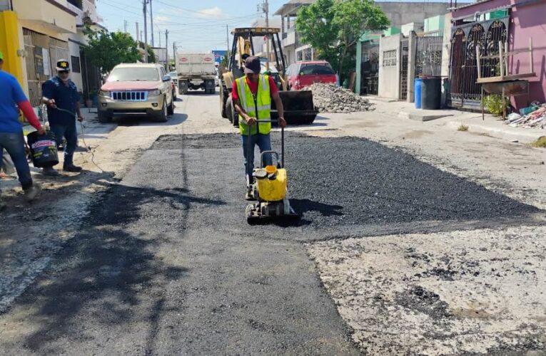 Reparó Gobierno de Reynosa vialidades en tres colonias