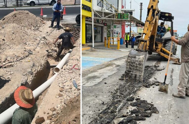 Ejecuta COMAPA obra de rehabilitación sanitaria en la colonia Prolongación Longoria