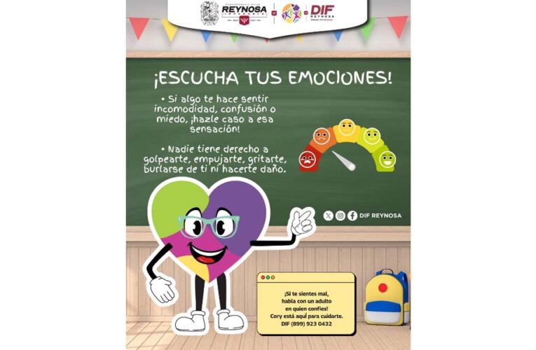 Promueve DIF-Reynosa el cuidado emocional y la protección de la niñez