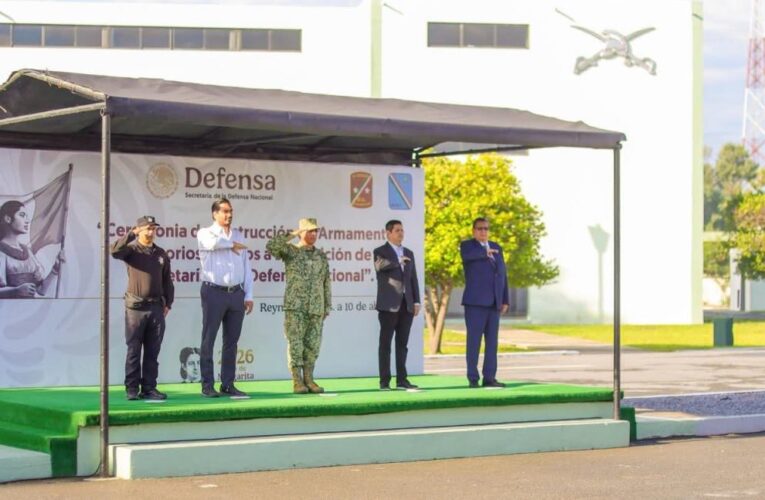 Respalda Alcalde Carlos Peña Ortiz destrucción de armas ilegales en ceremonia militar