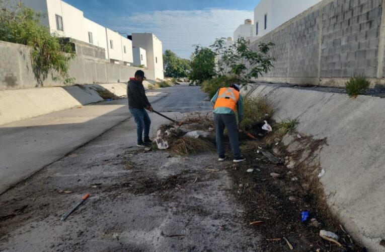 Desazolve Servicios Públicos de Reynosa drenes pluviales