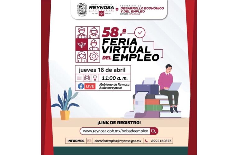 Acercará Feria Virtual de Empleo oportunidades laborales en Reynosa