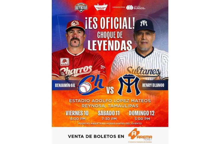 Invita Alcalde de Reynosa a la gran serie de beisbol Charros de Jalisco vs Sultanes de Monterrey