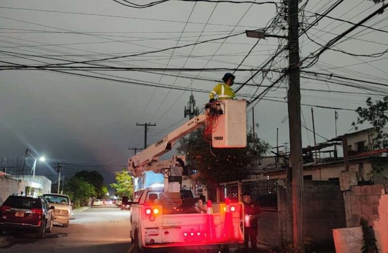 Reforzó Gobierno del Alcalde Carlos Peña Ortiz alumbrado público mediante jornada nocturna