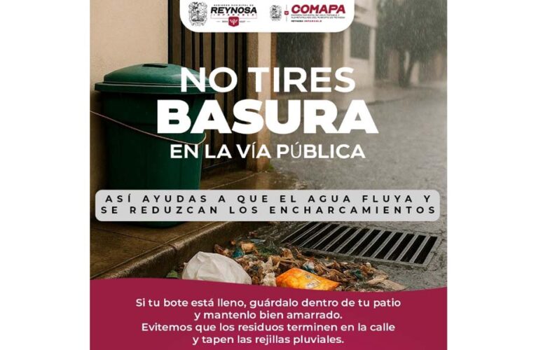 Exhorta COMAPA a prevenir encharcamientos con acciones desde casa