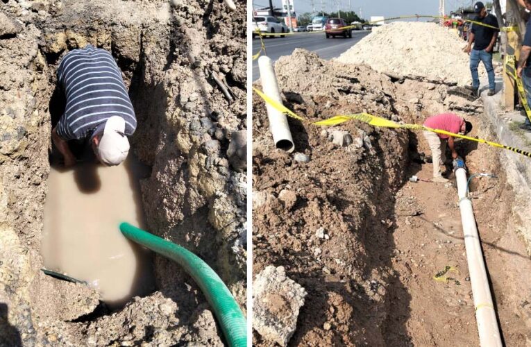 Atendió COMAPA fugas de agua potable en diversos sectores