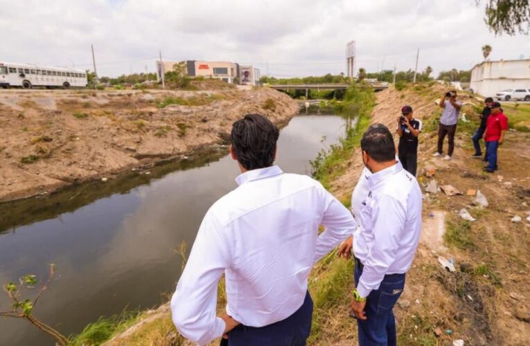 Constató Carlos Peña Ortiz limpieza del dren El Anhelo para prevenir inundaciones