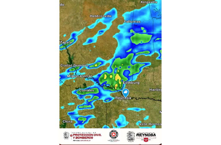 Alerta PCyB por posibles lluvias en Reynosa