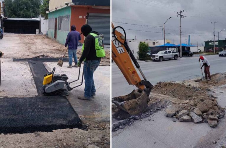 Trabaja COMAPA en reposición de carpeta asfáltica en diversos sectores de la ciudad