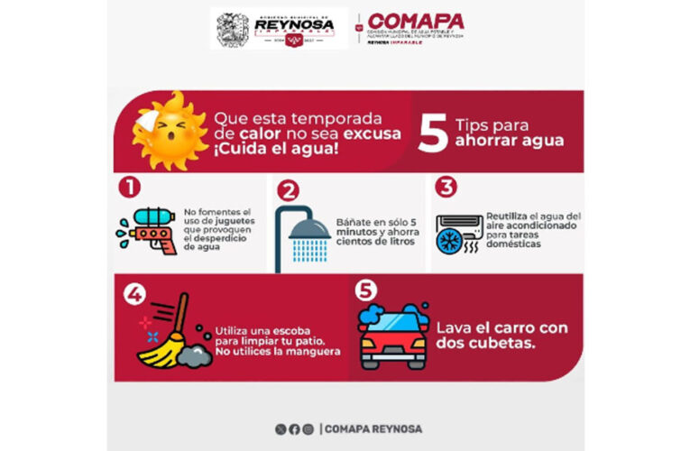 Exhorta COMAPA al uso responsable del agua durante la temporada de altas temperaturas