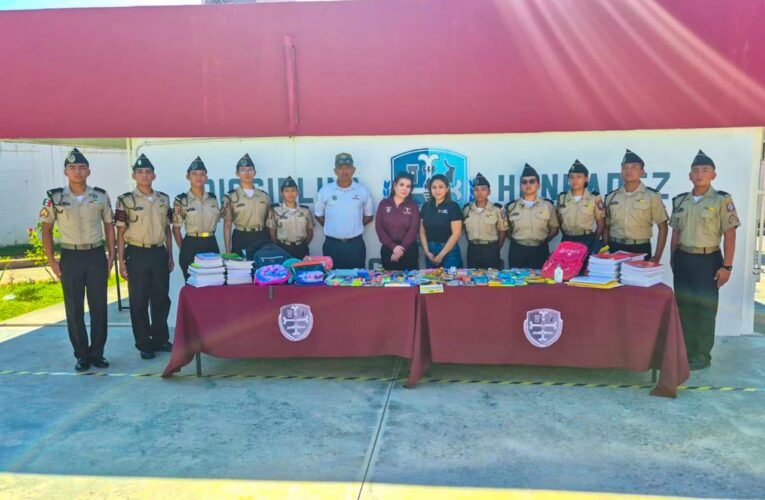 Agradece DIF-Reynosa al Bachillerato Militarizado Reynosa por unirse a la campaña “Todos Somos Útiles”