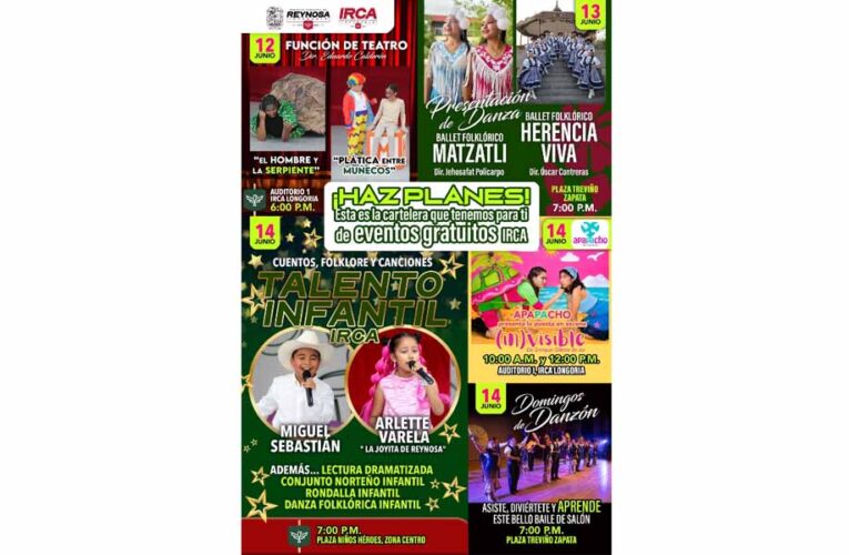 Gobierno de Carlos Peña Ortiz invita a la cartelera cultural gratuita del IRCA