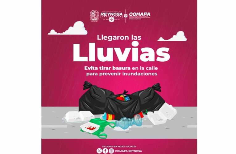 Llama COMAPA a no arrojar basura en la vía pública y evitar afectaciones durante precipitaciones