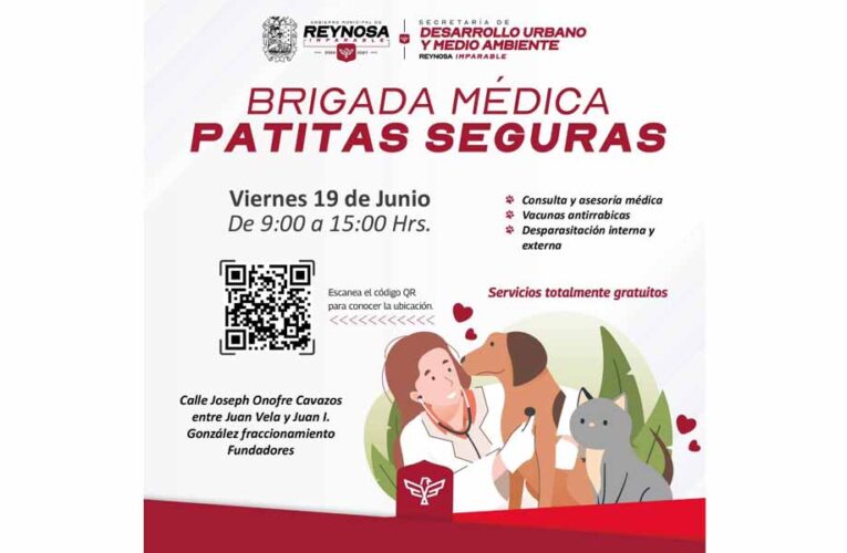 El Alcalde Carlos Peña Ortiz invita a la Brigada Médica «Patitas Seguras»