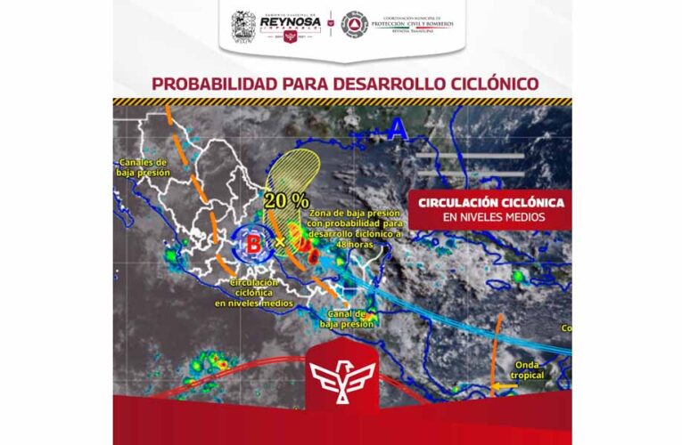 Emite Protección Civil y Bomberos Aviso Meteorológico para Reynosa