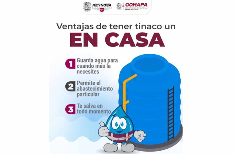 Recomienda COMAPA uso de tinacos y mantenimiento de instalaciones hidráulicas en temporada de calor