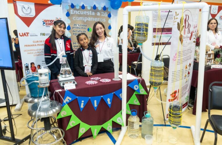 Con Asesoría de la UAT Alumnas de Primaria Crean Filtro Ecológico de Agua.