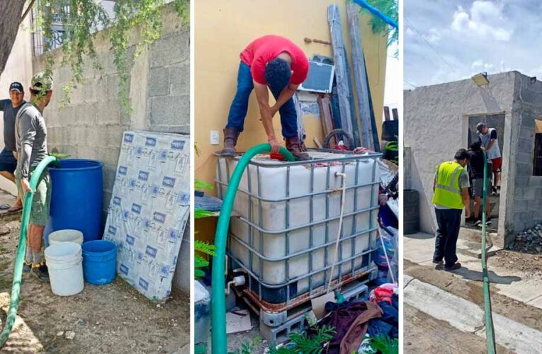 Abastece Servicios Públicos agua potable sin parar a colonias con este déficit