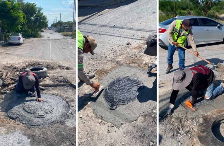 Fortalece COMAPA seguridad vial con instalación y reemplazo de brocales