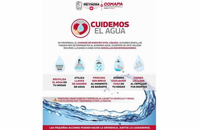 La COMAPA de Reynosa promueve el cuidado del agua con acciones sencillas para el hogar