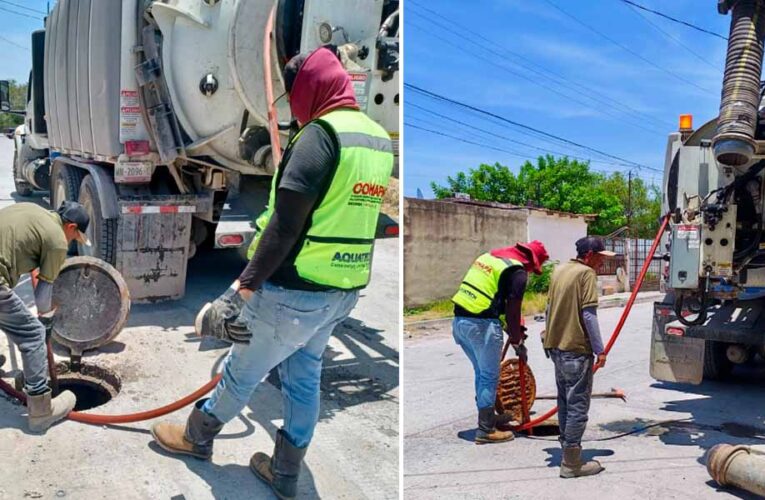 Realizó COMAPA de Reynosa trabajos de desazolve y mantenimiento en Riberas de Rancho Grande