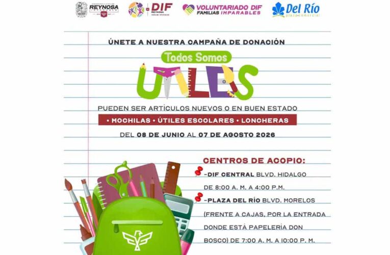 Invita Alcalde Carlos Peña Ortiz a campaña de donación «Todos Somos Útiles»