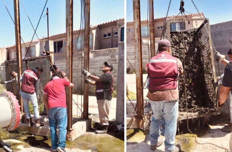 Realizó COMAPA limpieza de canastillas en EBAR No.14 de la colonia Voluntad y Trabajo