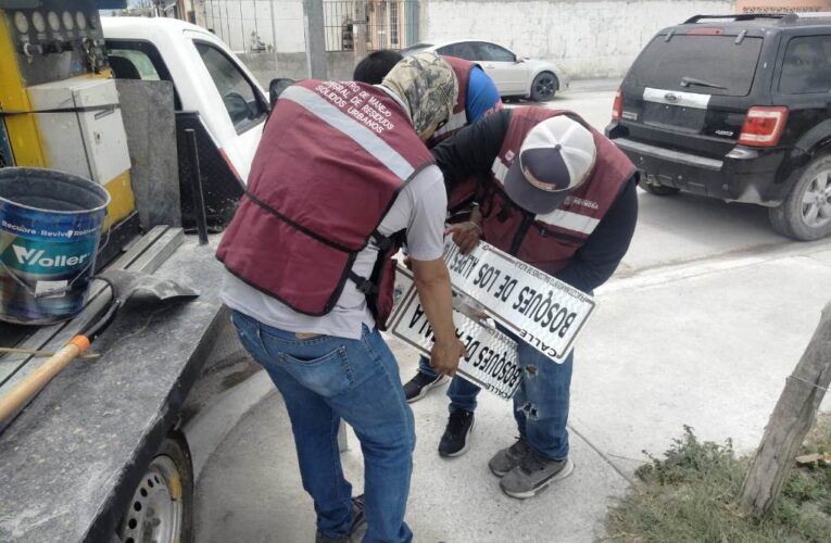Rehabilitó Servicios Públicos nomenclatura en Balcones de Alcalá