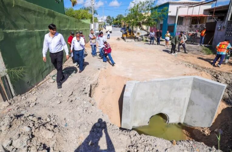 Supervisó Alcalde Carlos Peña Ortiz obra pluvial del Gobierno Municipal