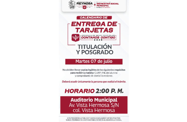 Entregará Alcalde Carlos Peña Ortiz Tarjetas de Becas para Titulación y Posgrado