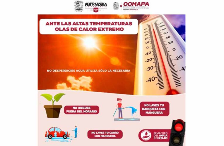 Llama COMAPA a reforzar el cuidado del agua durante la temporada de altas temperaturas