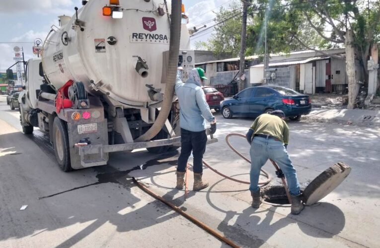 Atendió COMAPA sondeo de drenaje sanitario en diversos sectores de Reynosa