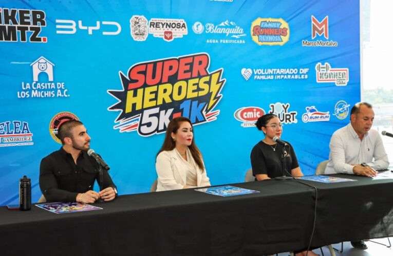Promueve Gobierno de Reynosa Carrera Super Héroes 5K y 1K en el Polideportivo