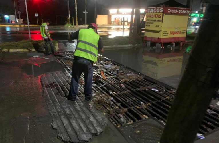Atendió Servicios Públicos drenes y rejillas durante lluvia registrada en Reynosa