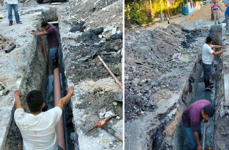 Inició COMAPA rehabilitación de drenaje sanitario en la colonia Narciso Mendoza