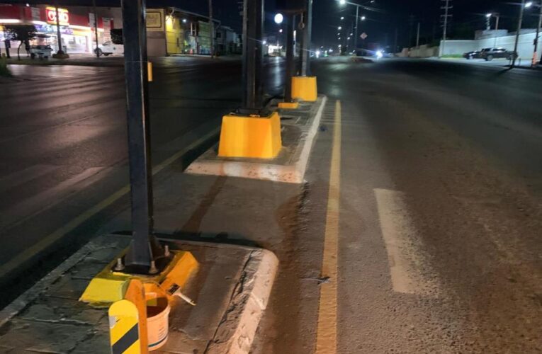 Realizó Gobierno de Carlos Peña Ortiz trabajo nocturno de vialidad en el bulevar Hidalgo